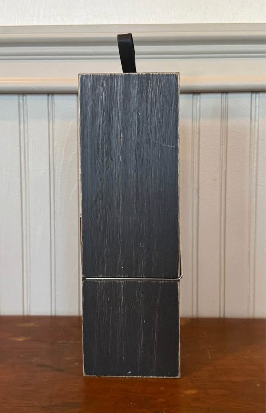 Giant Wooden Clothespin Clip, Black Distressed Photo Holder, Farmhouse Decor